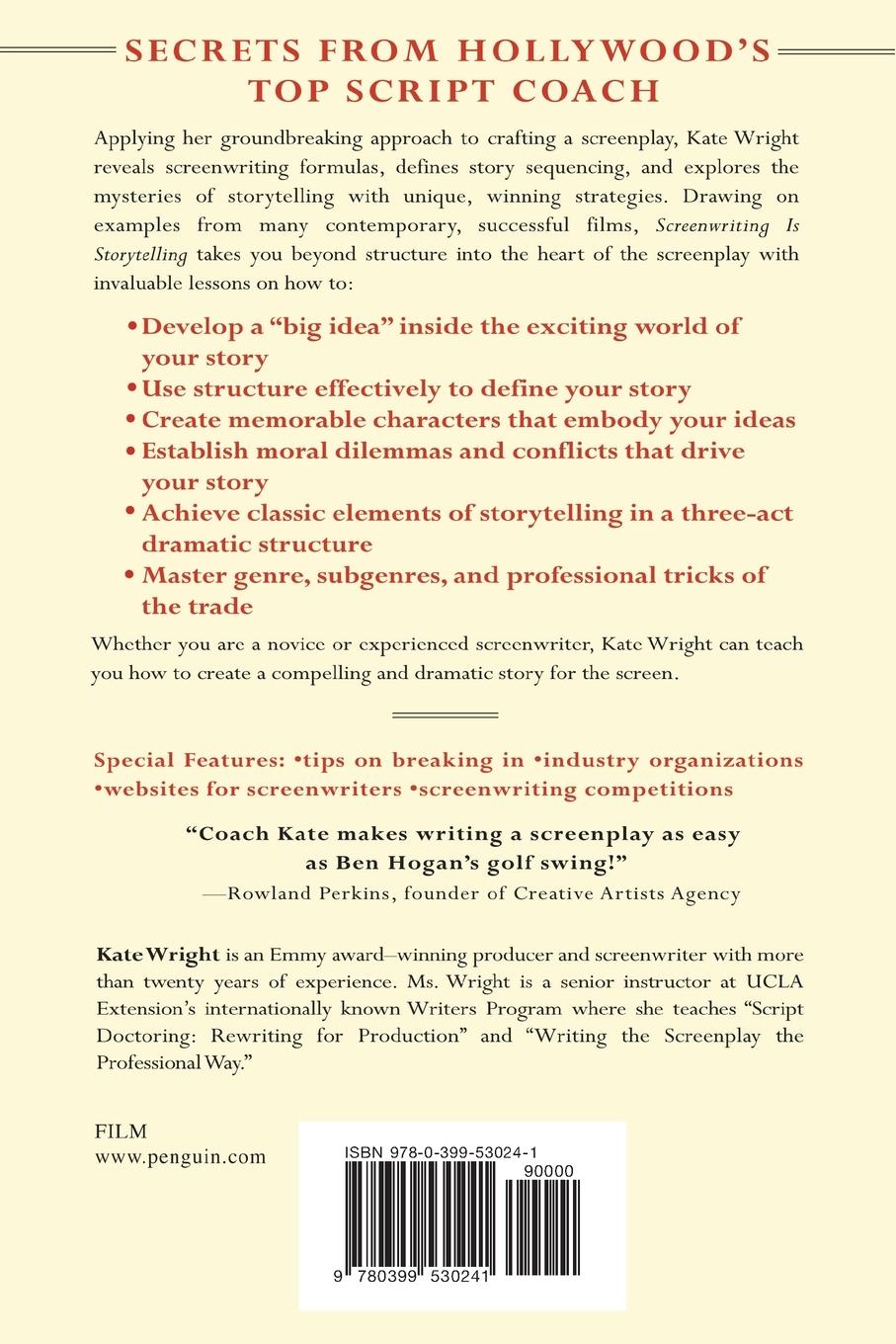 Rückseitencover Screenwriting is Storytelling