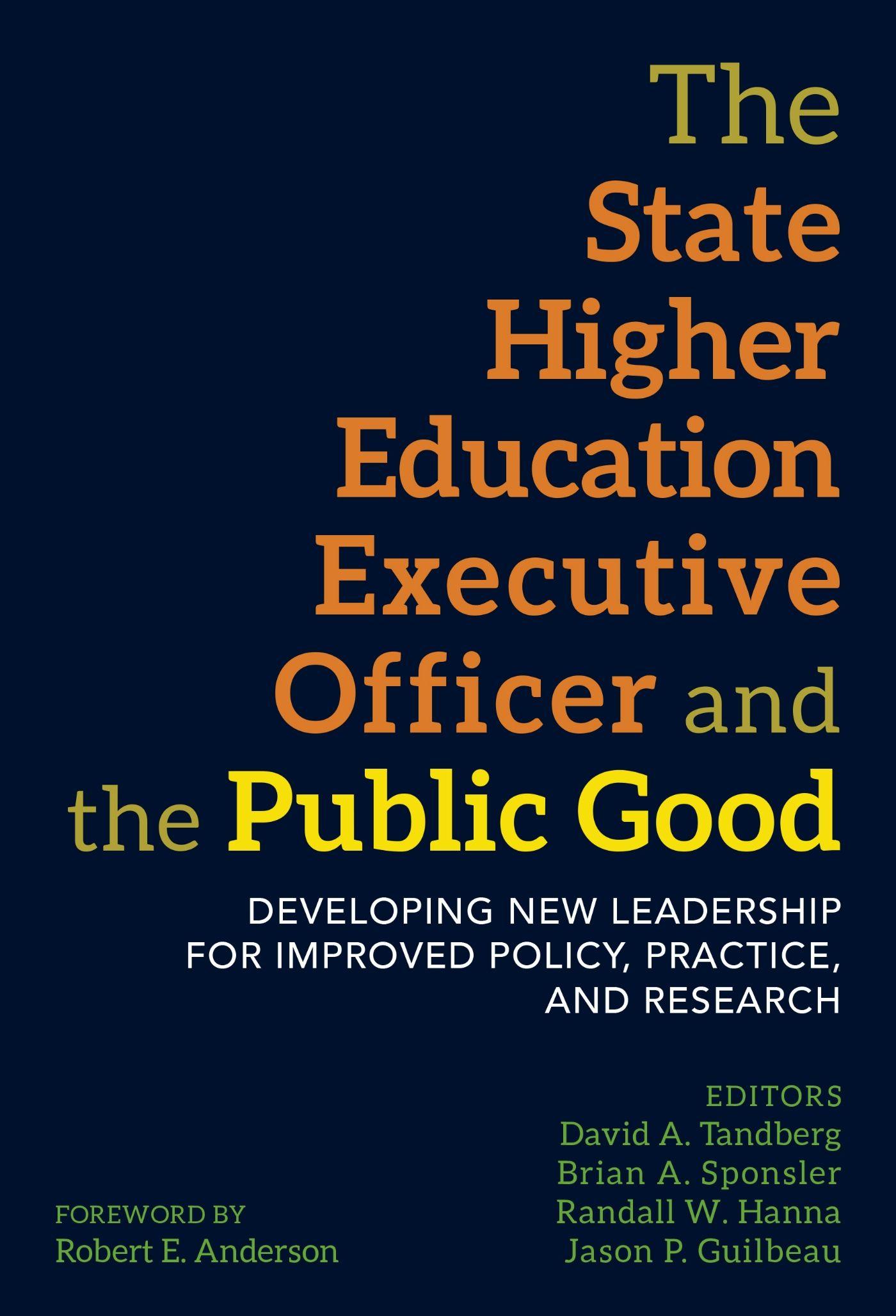 Vorderes Coverbild The State Higher Education Executive Officer and the Public Good