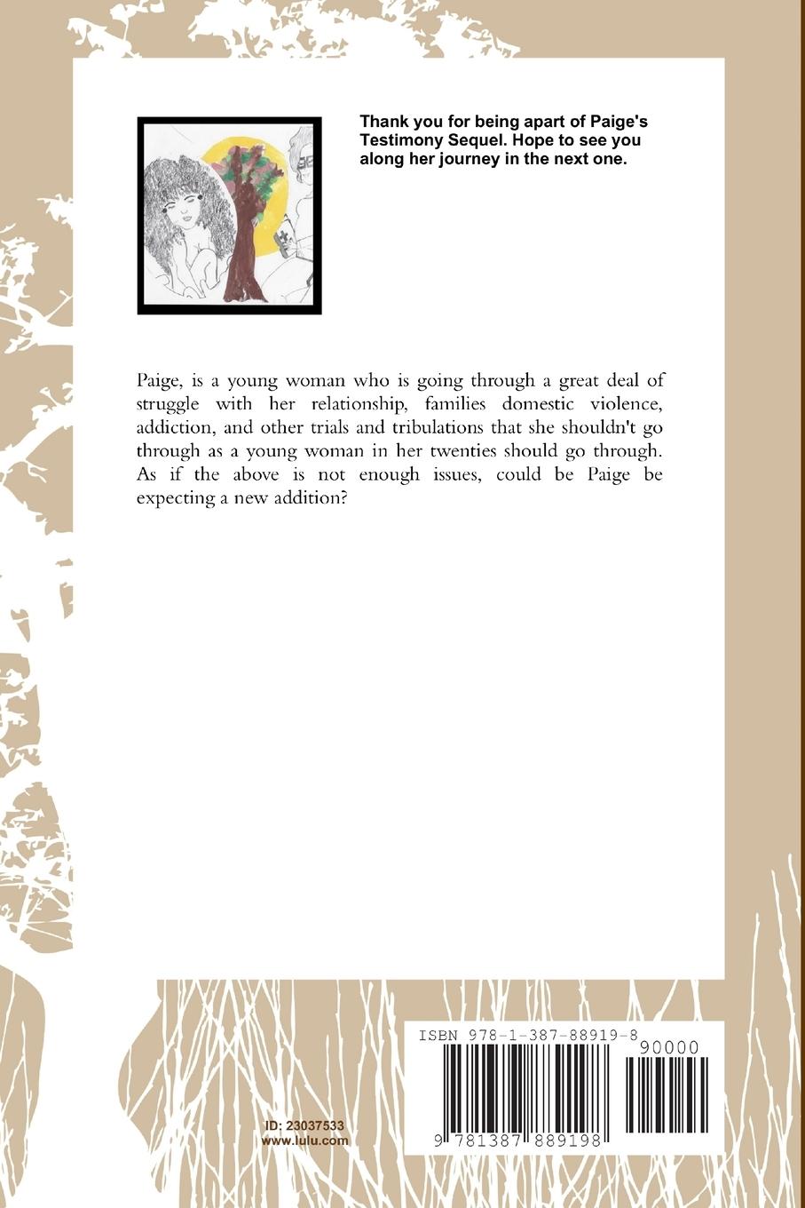 Rückseitencover Paige's Testimony PART I