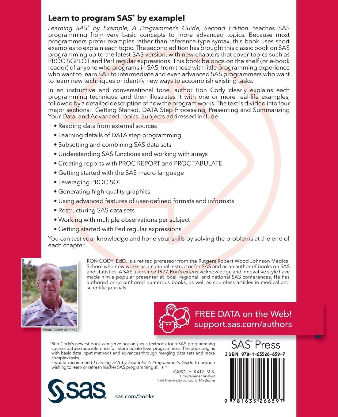 Rückseitencover Learning SAS by Example