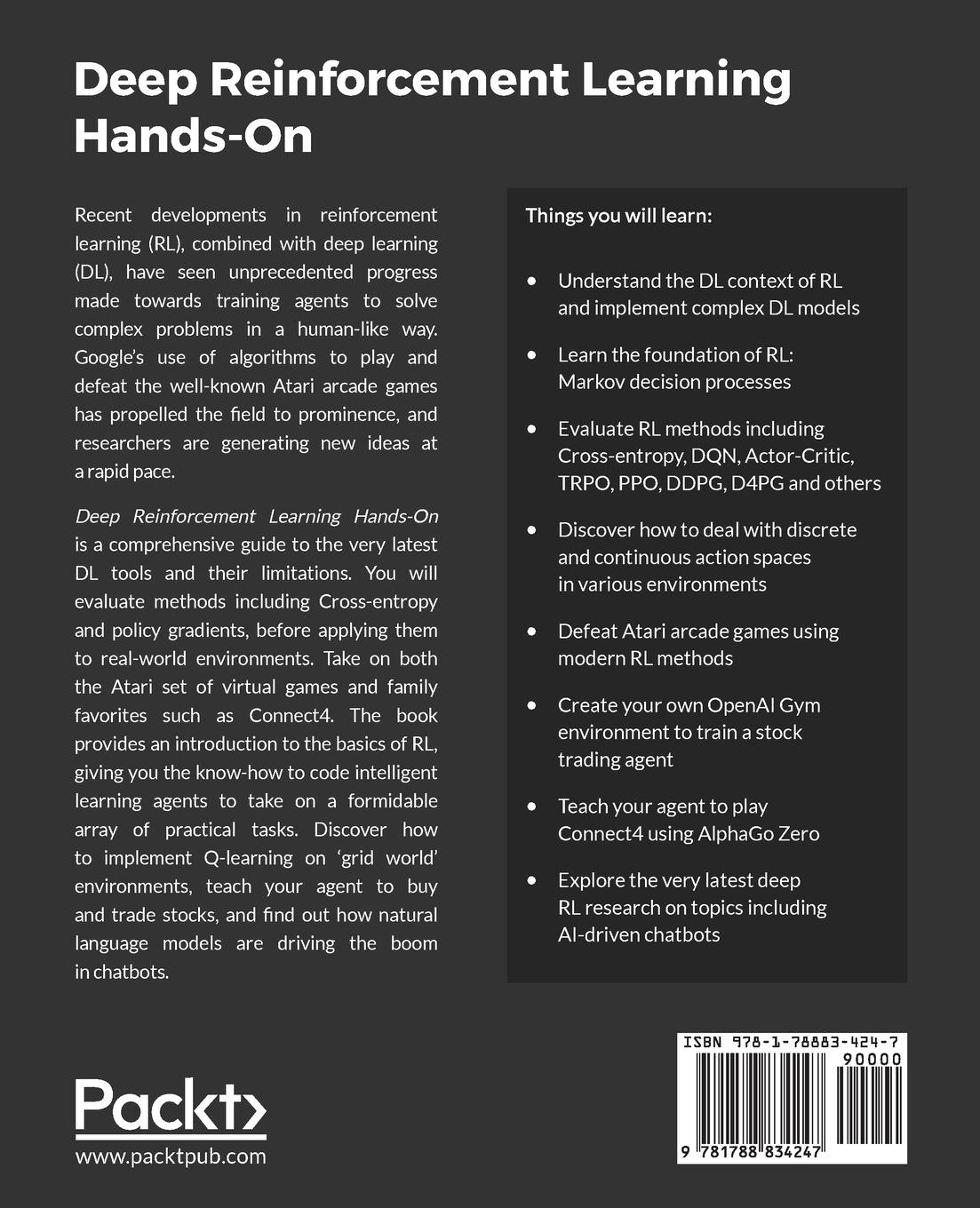 Rückseitencover Deep Reinforcement Learning Hands-On