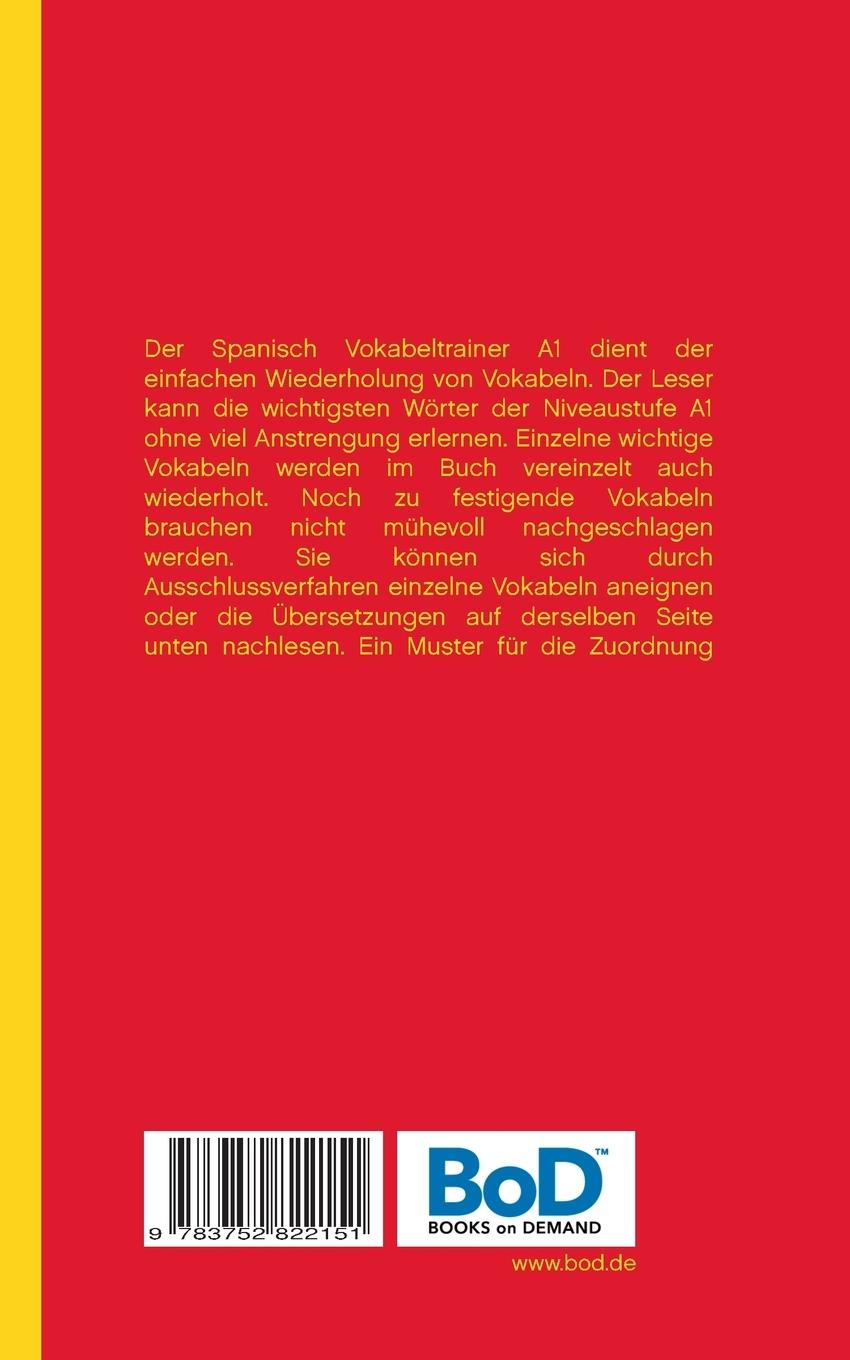 Rückseitencover Vokabeltrainer Spanisch A1