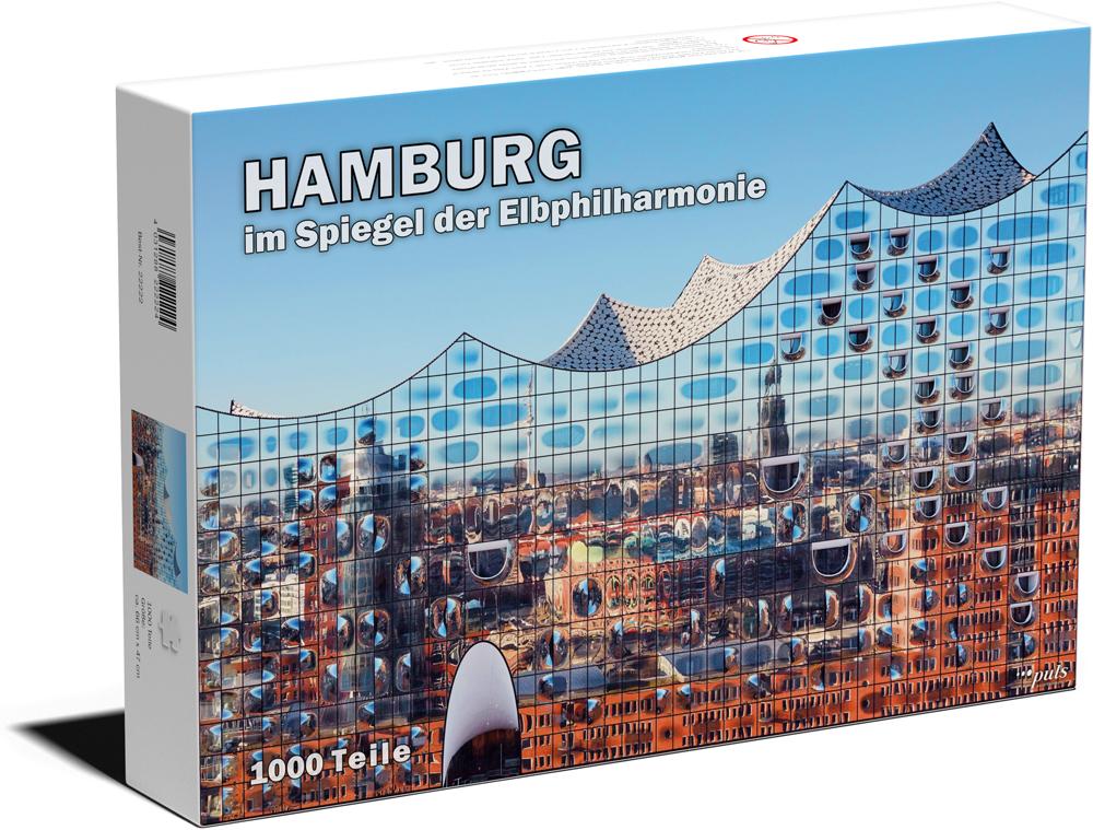 Vorderes Coverbild Hamburg im Spiegel der Elbphilharmonie. 1000 Teile