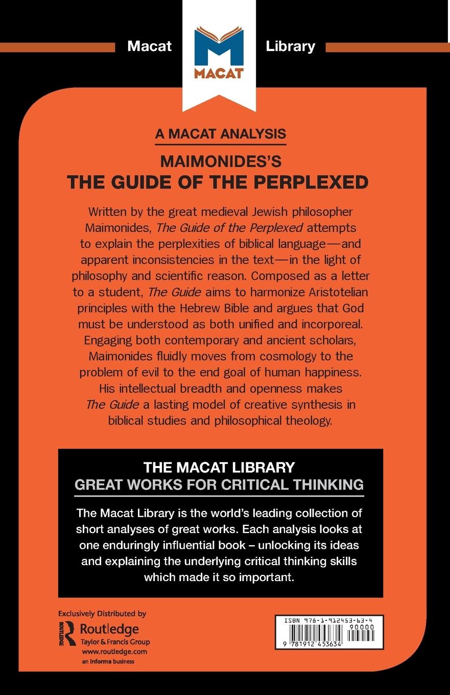 Rückseitencover An Analysis of Moses Maimonides's Guide for the Perplexed