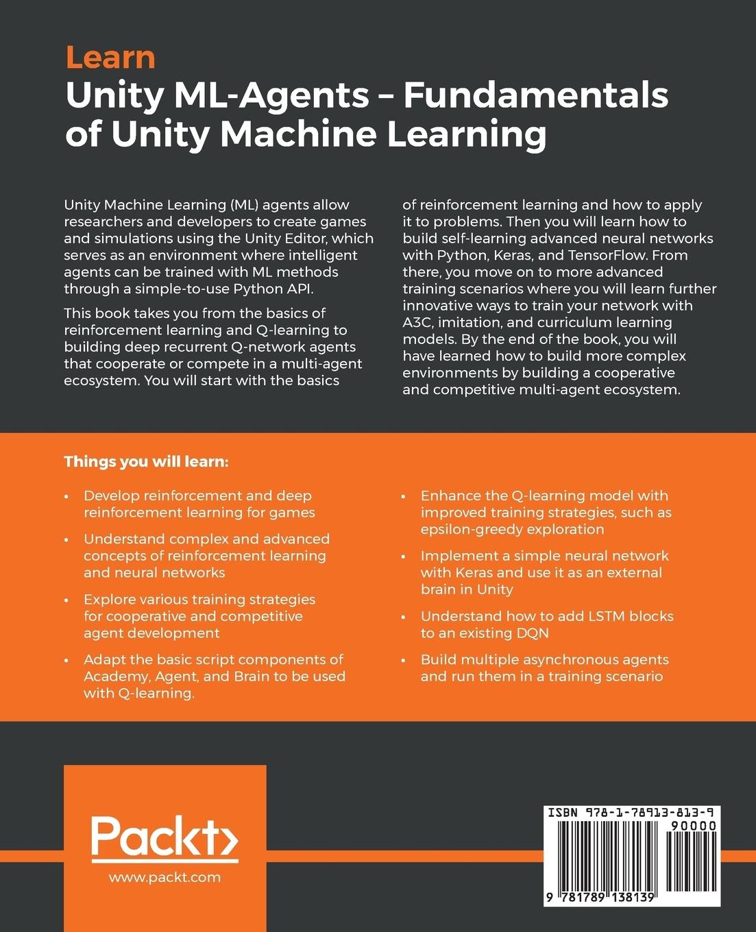 Rückseitencover Learn Unity ML - Agents - Fundamentals of Unity Machine Learning