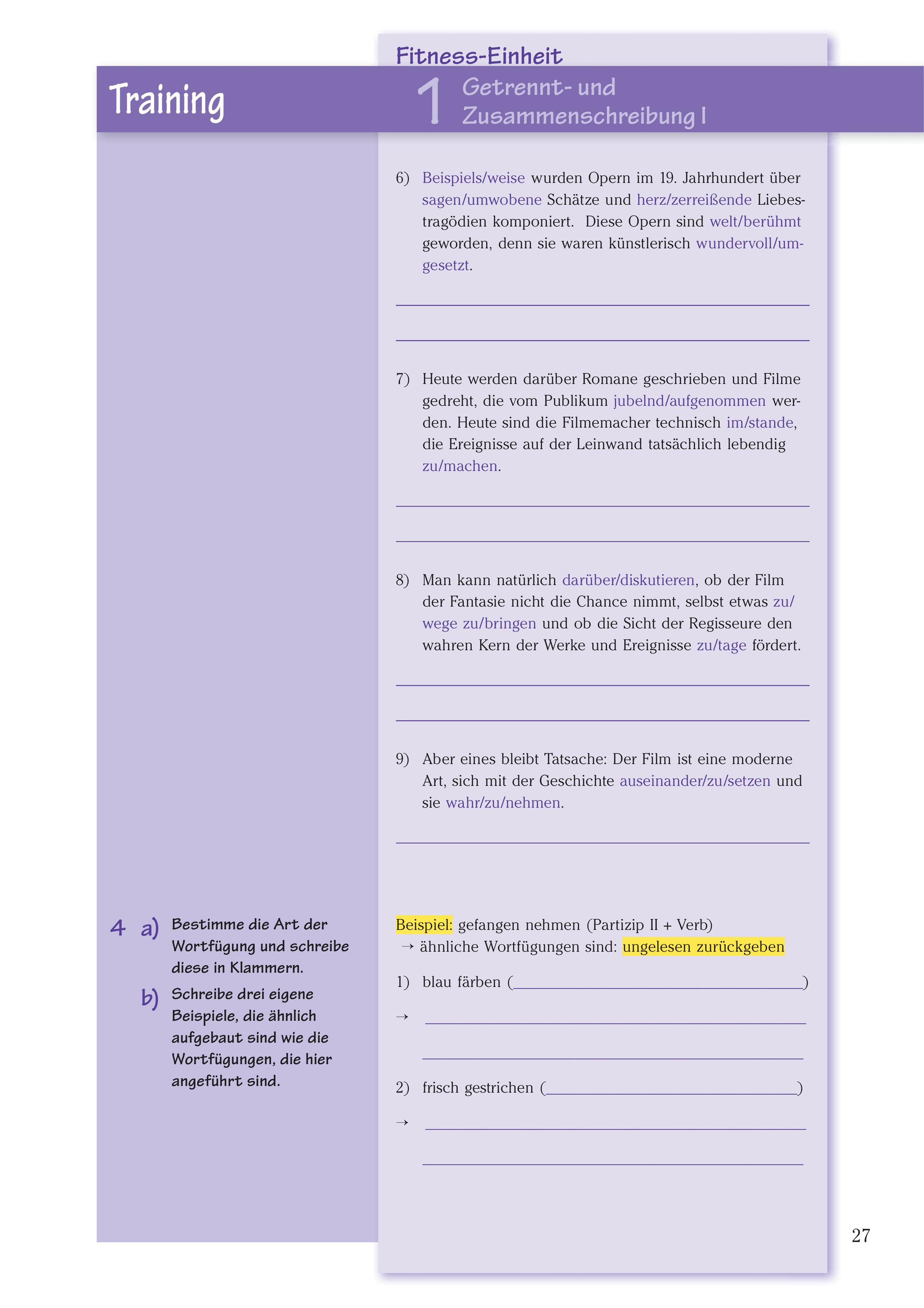 Beispielinhalt (Bild) Rechtschreibung, Grammatik und Zeichensetzung. Deutsch Klasse 7-10.