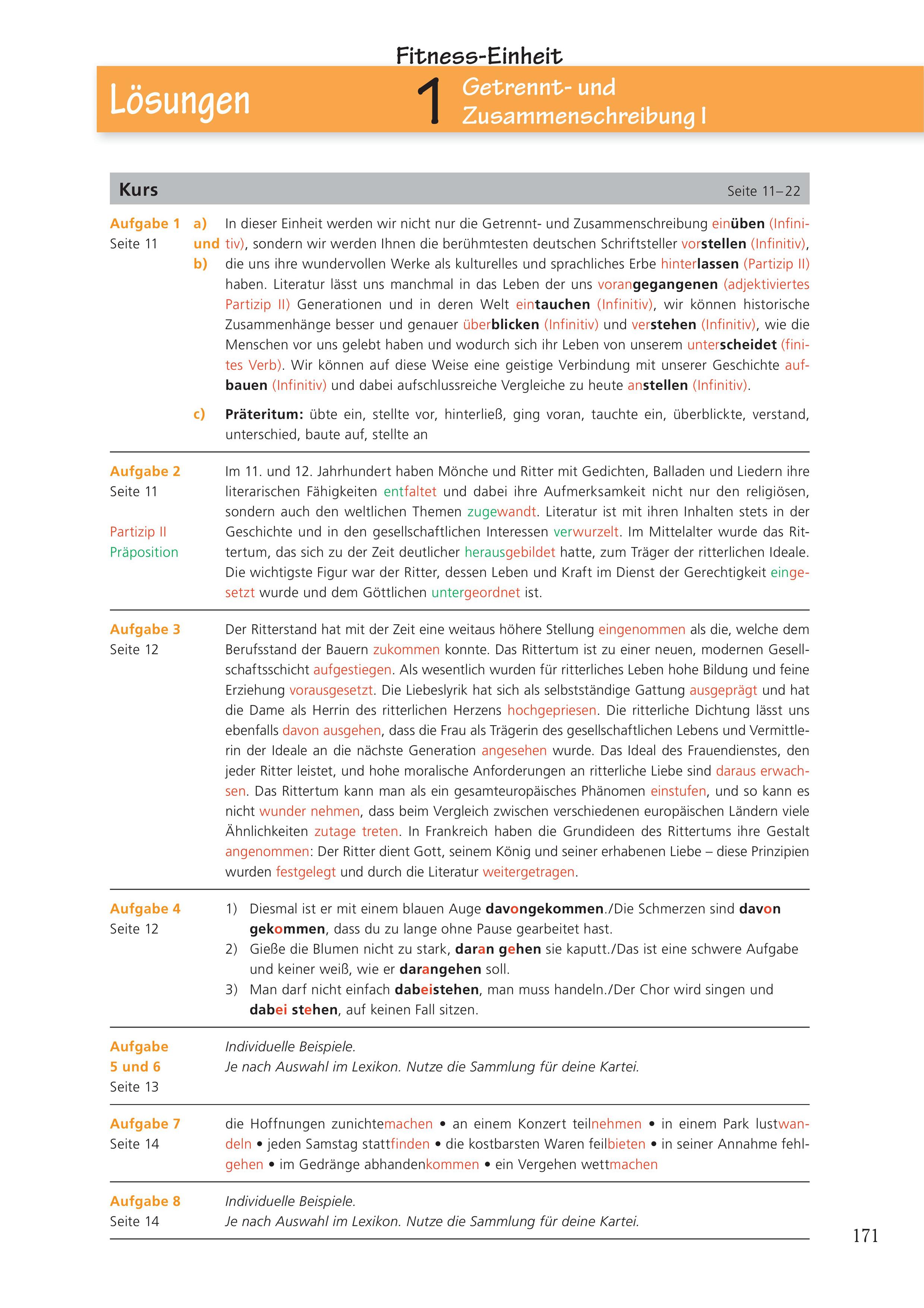Beispielinhalt (Bild) Rechtschreibung, Grammatik und Zeichensetzung. Deutsch Klasse 7-10.