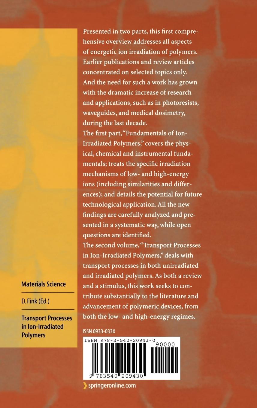 Rückseitencover Transport Processes in Ion-Irradiated Polymers