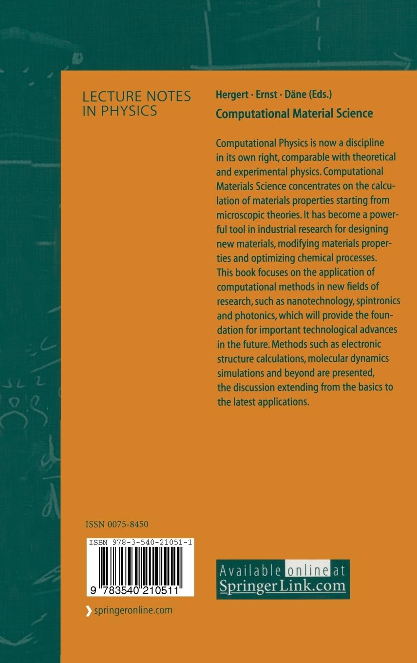 Rückseitencover Computational Materials Science
