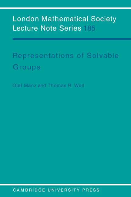 Vorderes Coverbild Representations of Solvable Groups