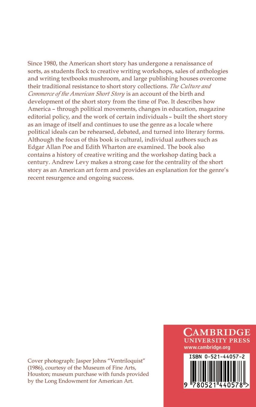 Rückseitencover The Culture and Commerce of the American Short Story