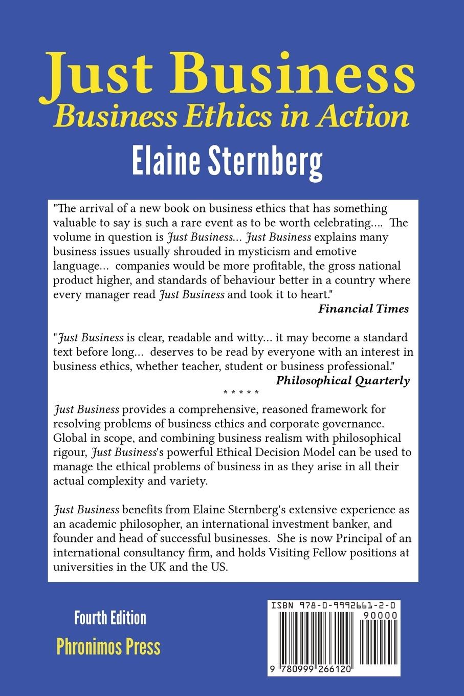 Rückseitencover Just Business