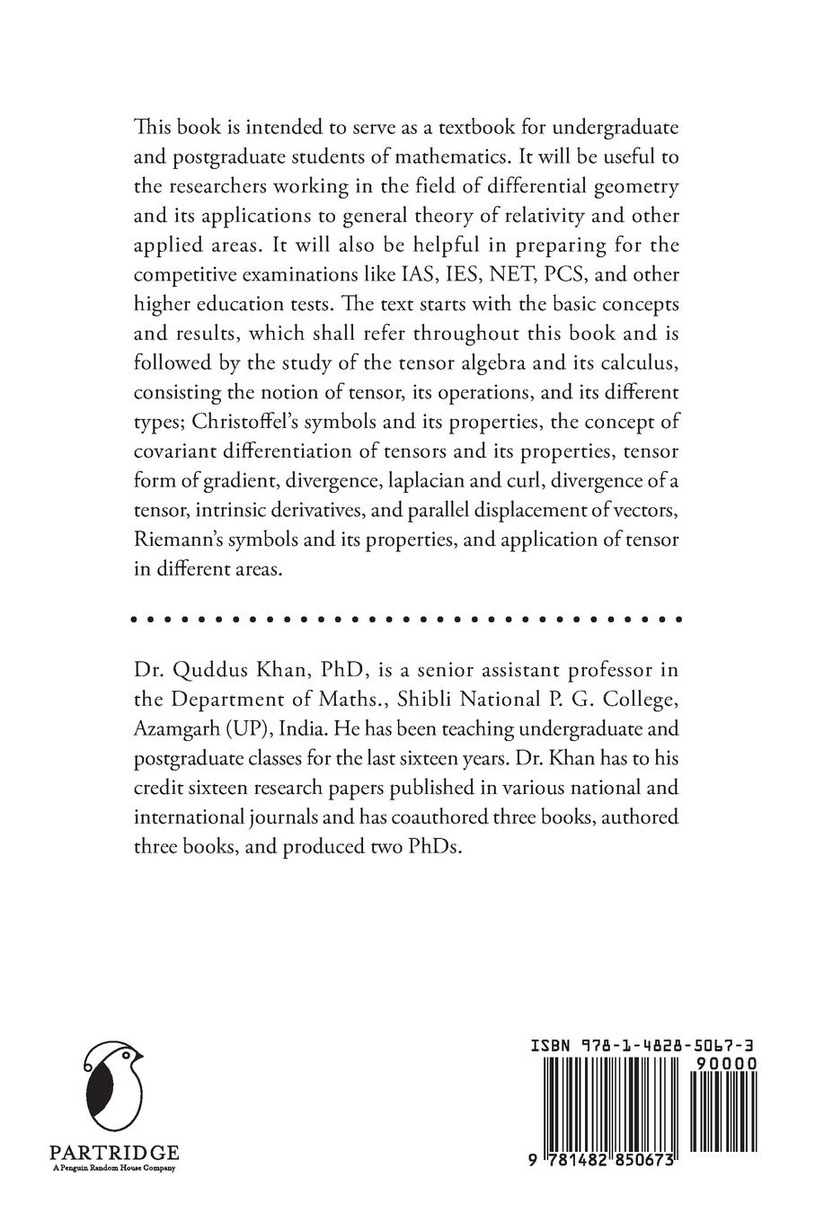 Rückseitencover Tensor Analysis and Its Applications