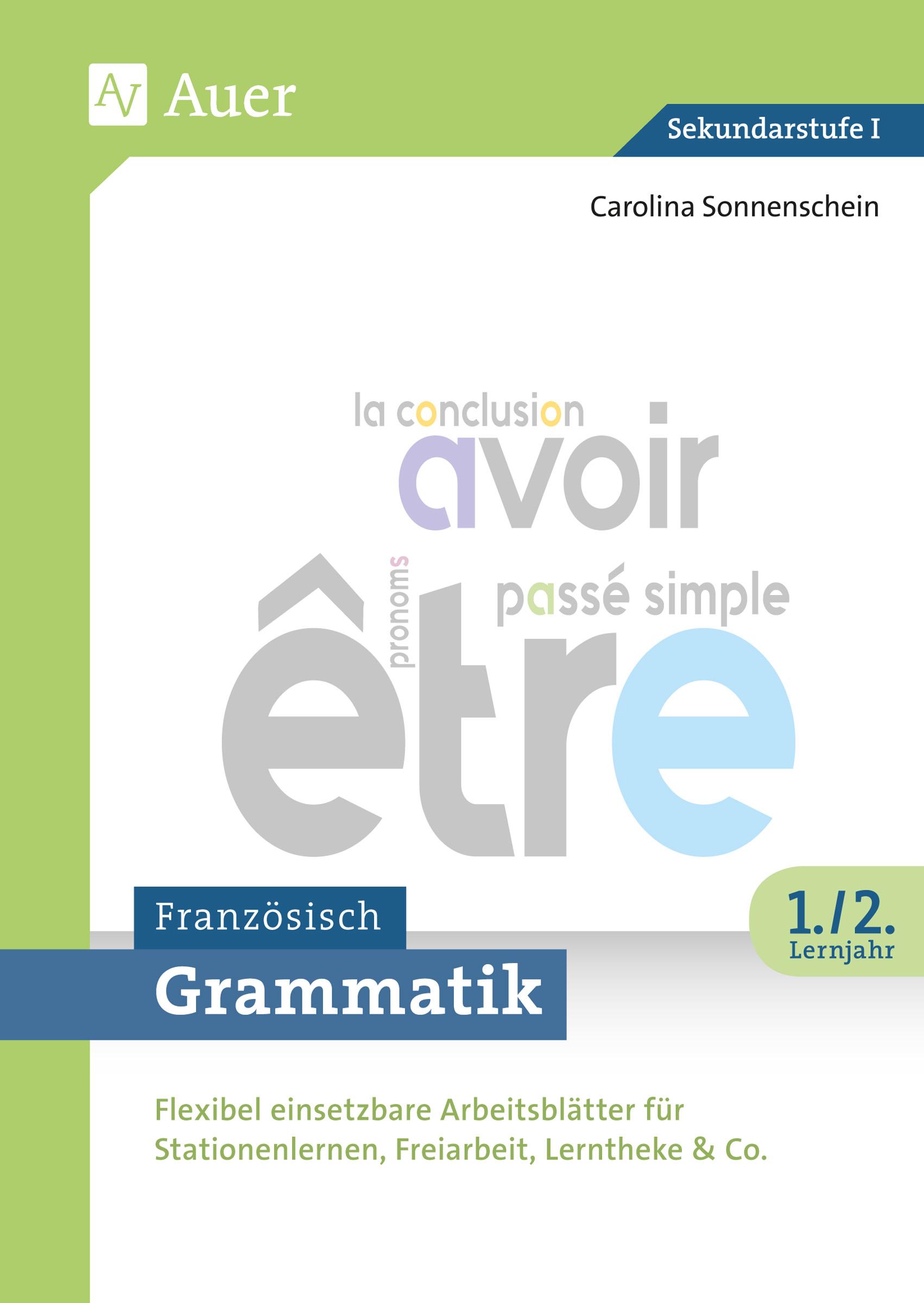 Vorderes Coverbild Grammatik Französisch 1.-2. Lernjahr