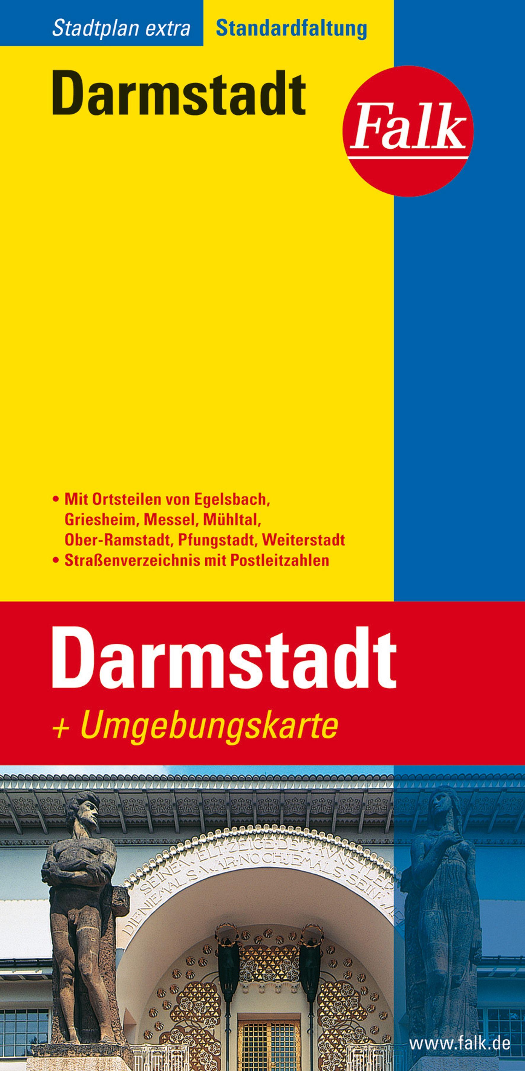 Vorderes Coverbild Falk Stadtplan Extra Darmstadt 1:17 500