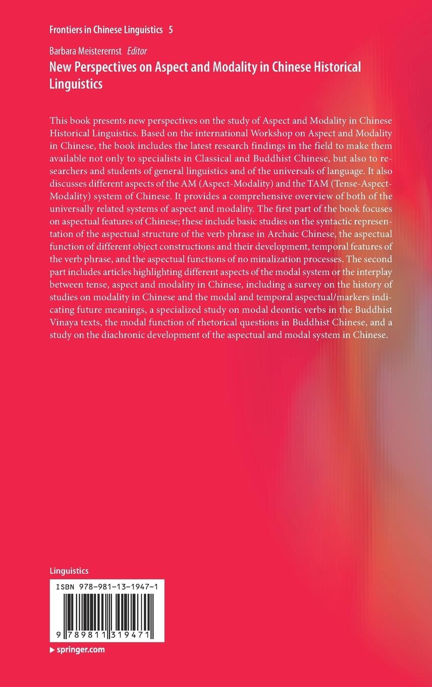 Rückseitencover New Perspectives on Aspect and Modality in Chinese Historical Linguistics