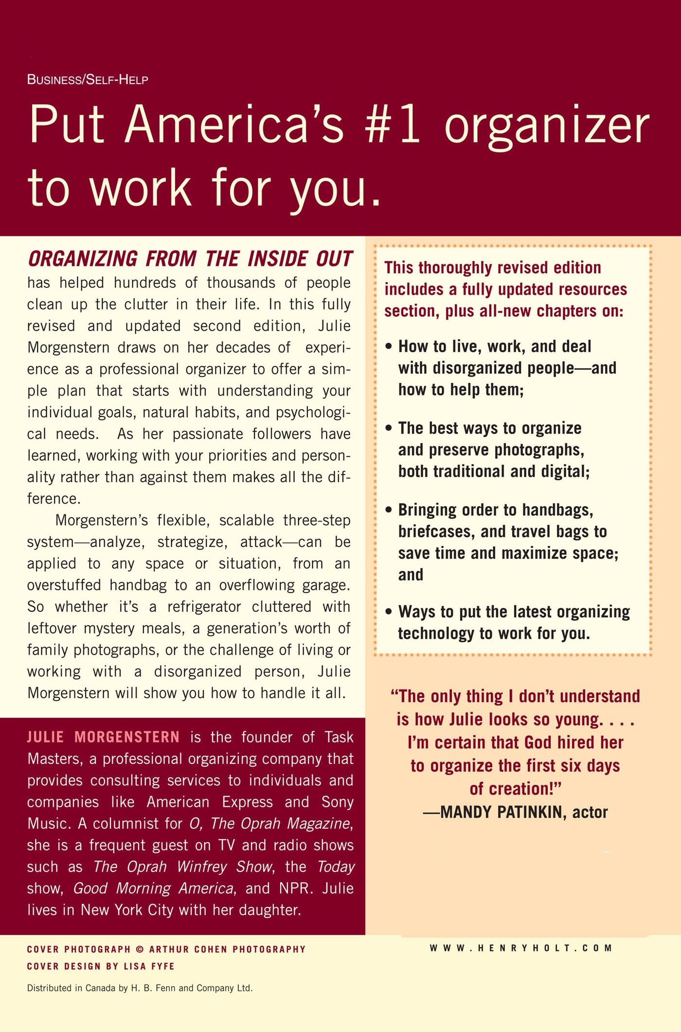 Rückseitencover Organizing from the Inside Out, second edition