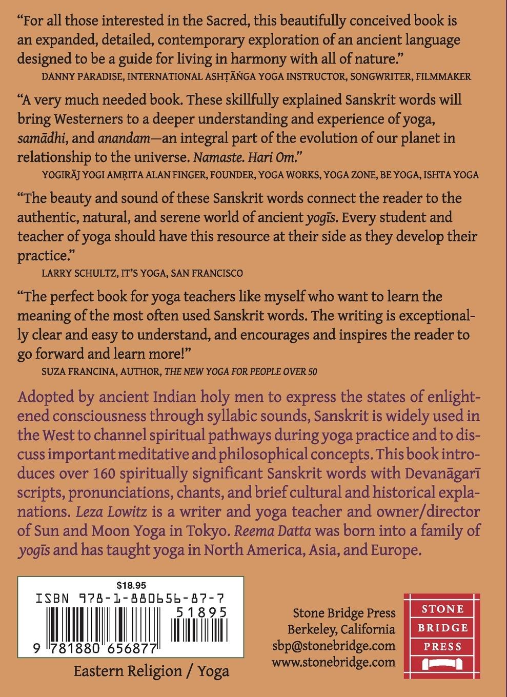 Rückseitencover Sacred Sanskrit Words