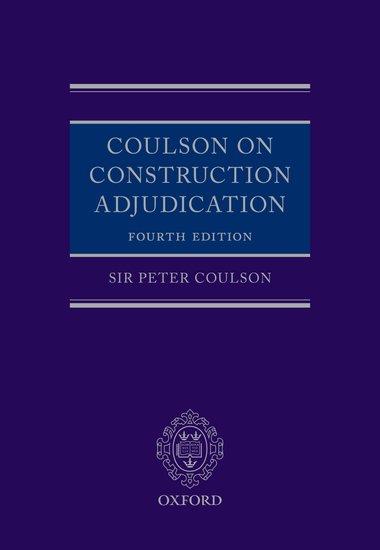Vorderes Coverbild Coulson on Construction Adjudication
