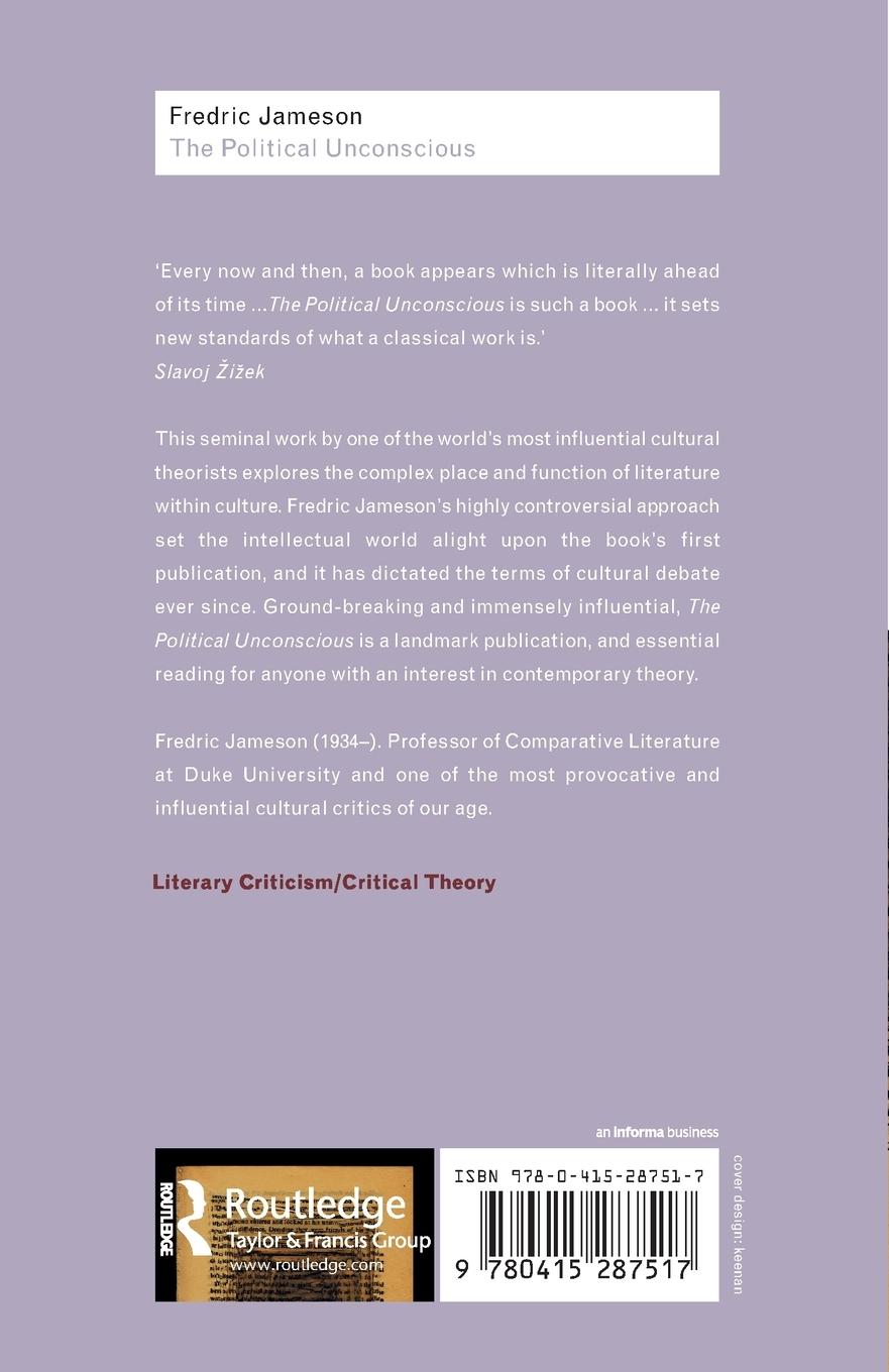 Rückseitencover The Political Unconscious