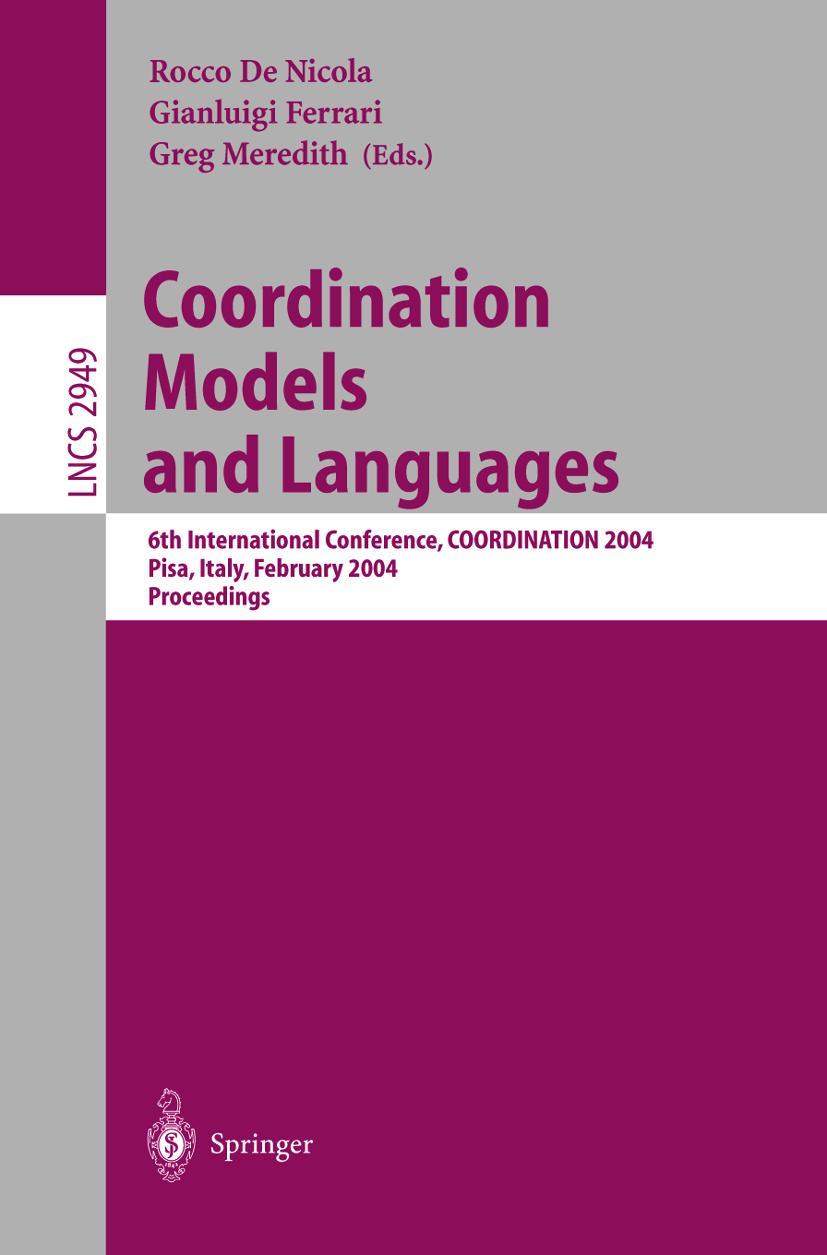Vorderes Coverbild Coordination Models and Languages