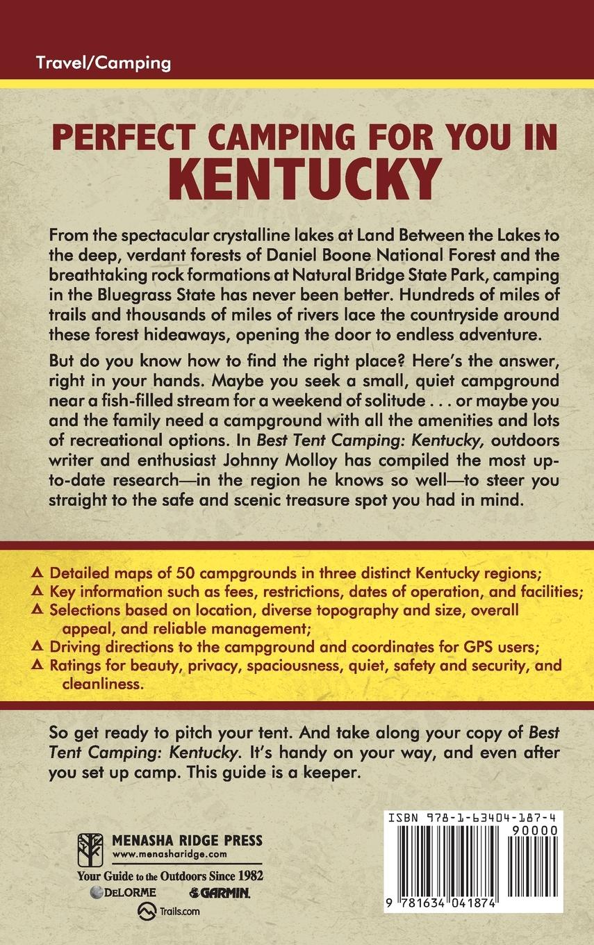 Rückseitencover Best Tent Camping: Kentucky