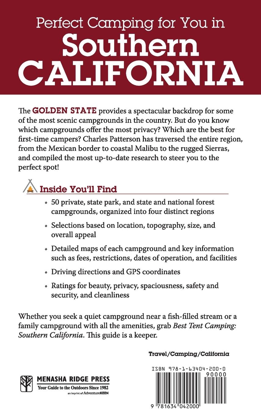 Rückseitencover Best Tent Camping: Southern California
