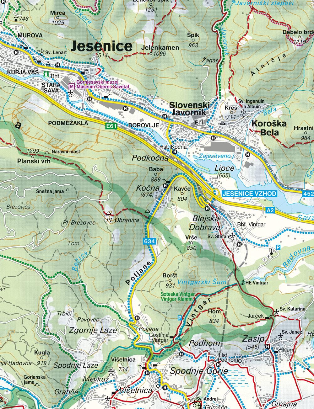 Beispielinhalt (Bild) Julische Alpen 1 : 50 000. WK 141