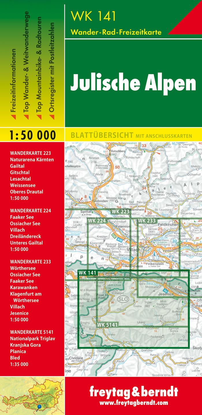 Rückseitencover Julische Alpen 1 : 50 000. WK 141