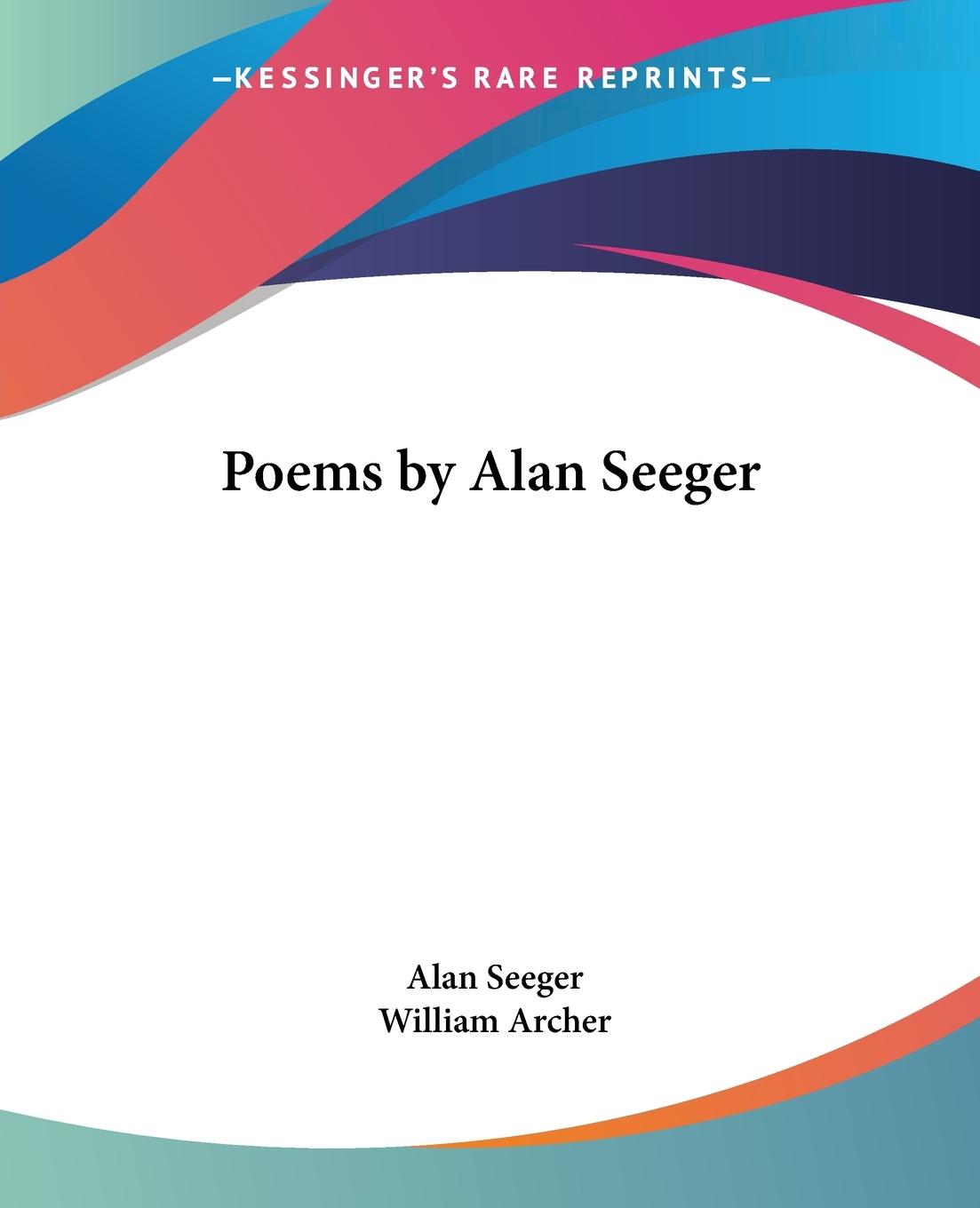 Vorderes Coverbild Poems by Alan Seeger