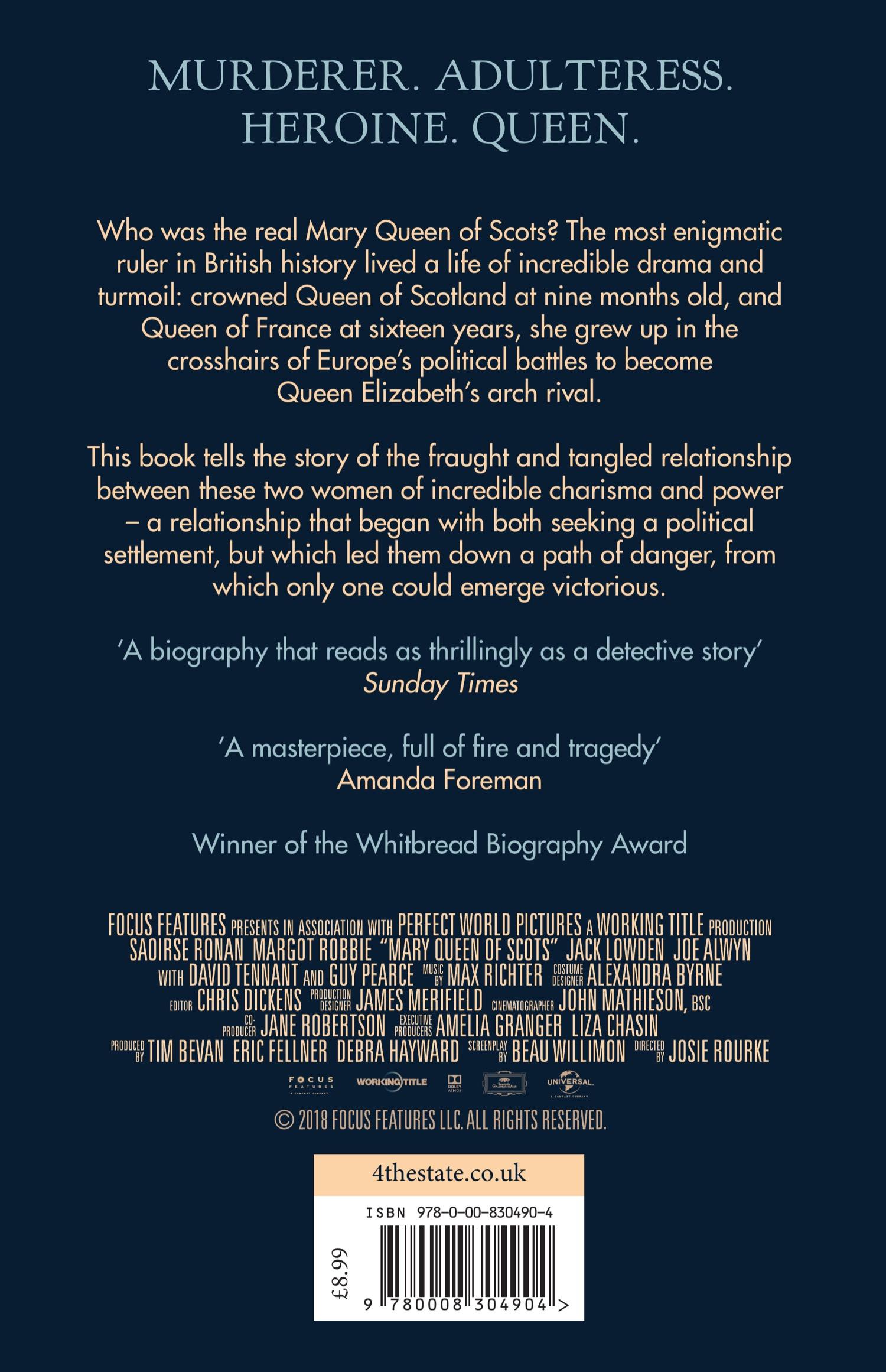 Rückseitencover Mary Queen of Scots