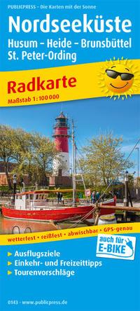 Vorderes Coverbild Nordseeküste, Husum - Heide - Brunsbüttel, St. Peter-Ording 1:100 000