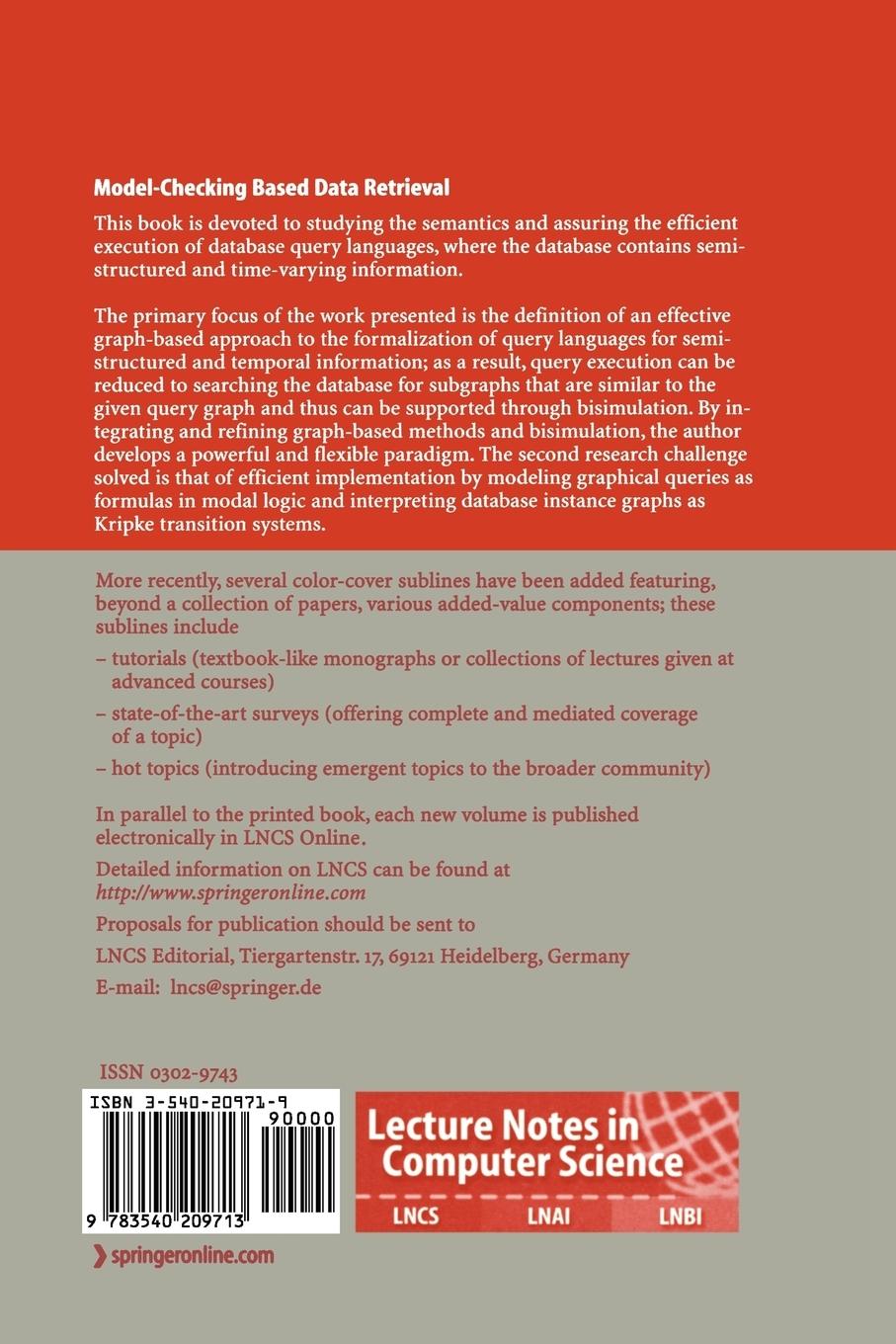 Rückseitencover Model-Checking Based Data Retrieval