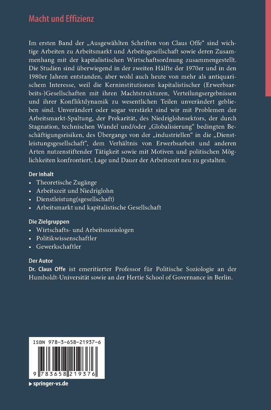 Rückseitencover Macht und Effizienz