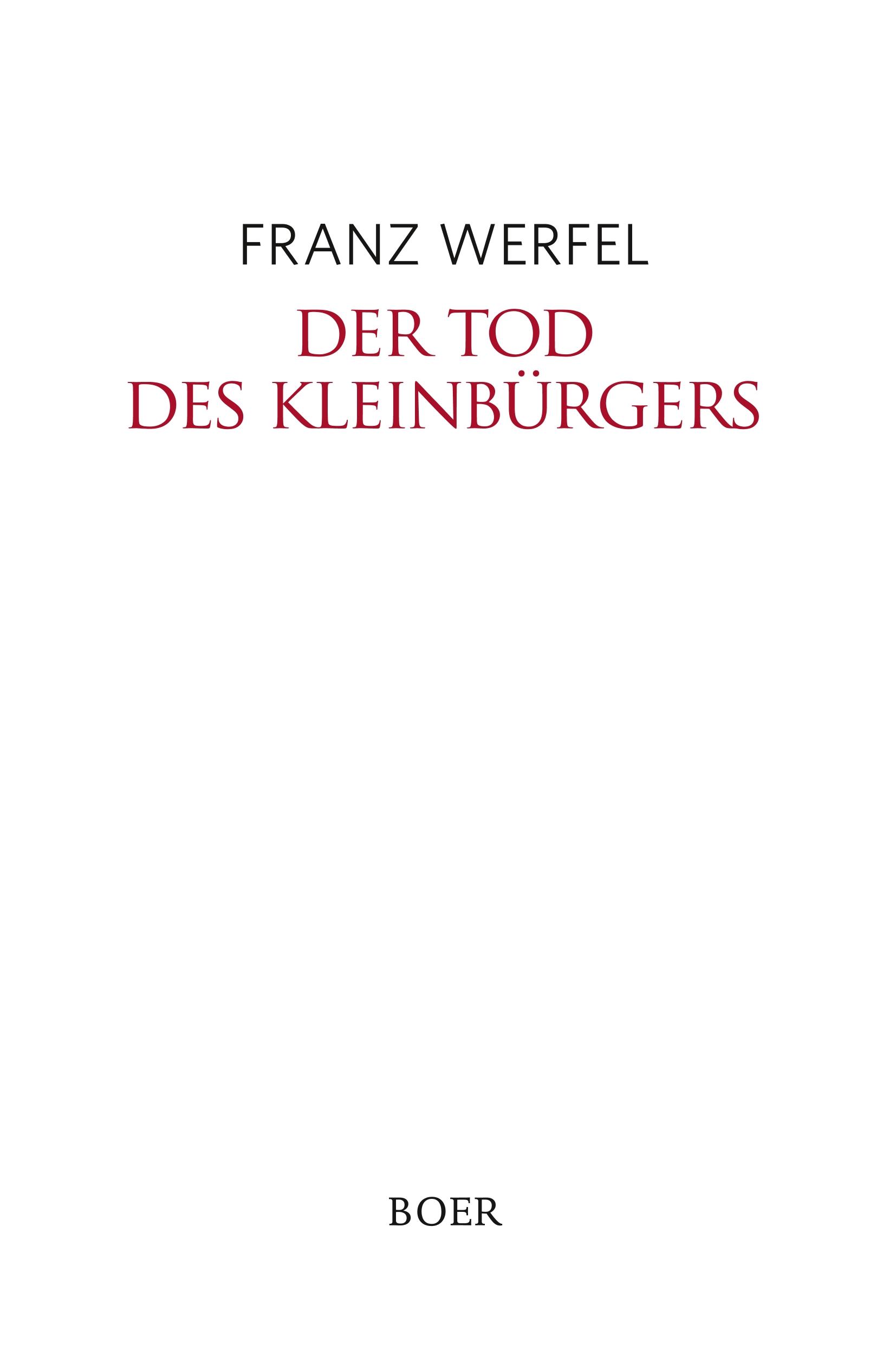 Vorderes Coverbild Der Tod des Kleinbürgers
