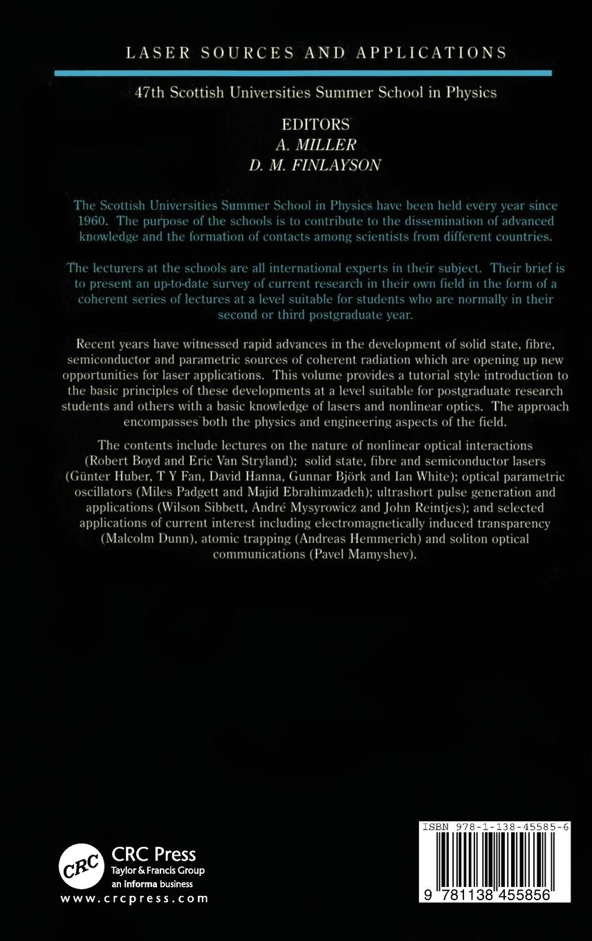 Rückseitencover Laser Sources and Applications
