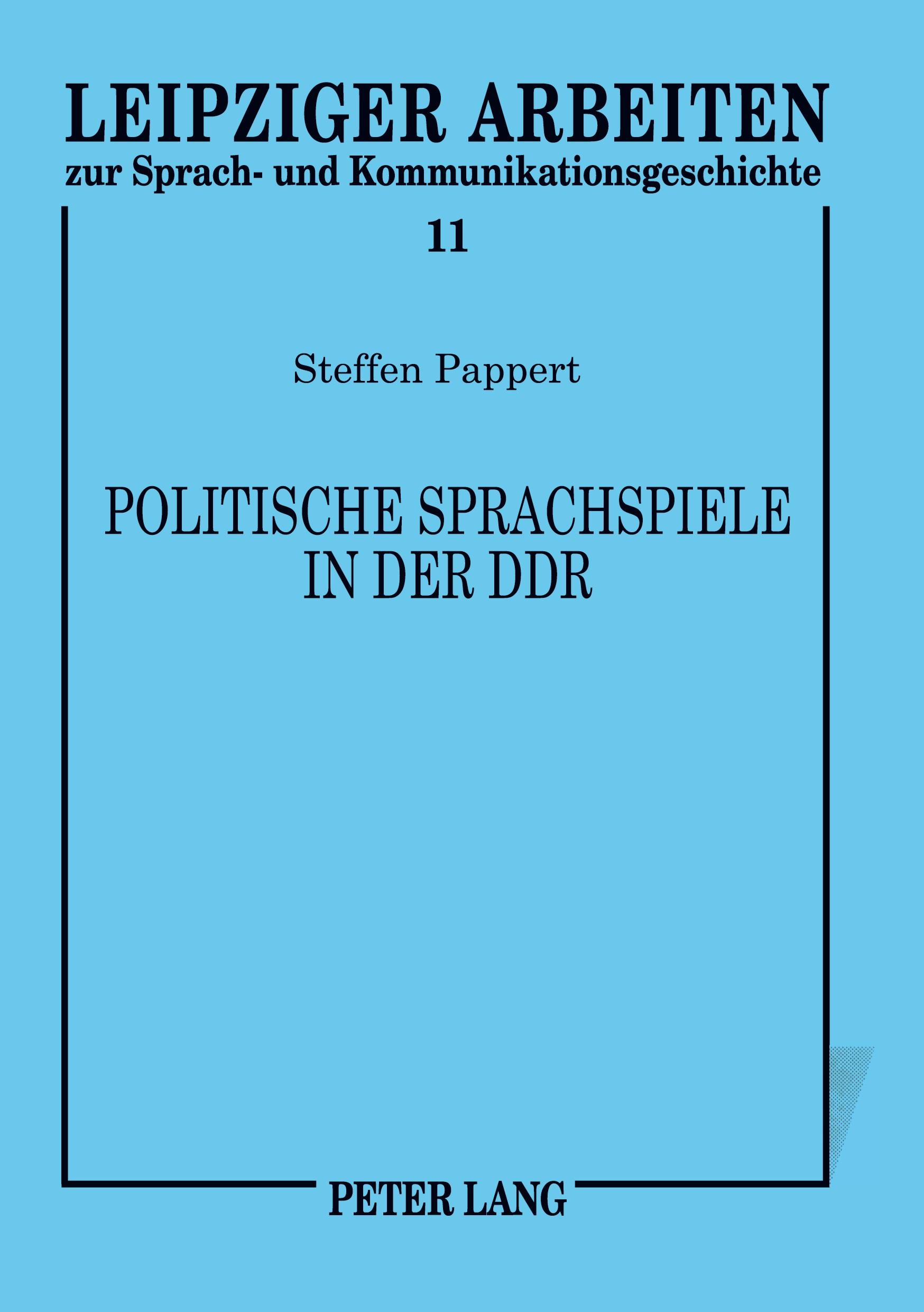 Vorderes Coverbild Politische Sprachspiele in der DDR