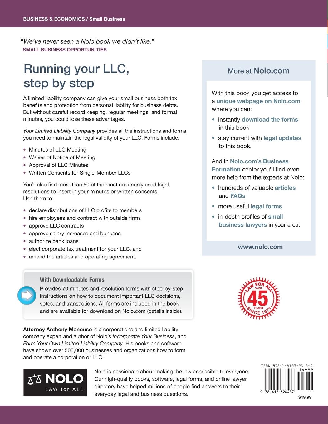 Rückseitencover Your Limited Liability Company