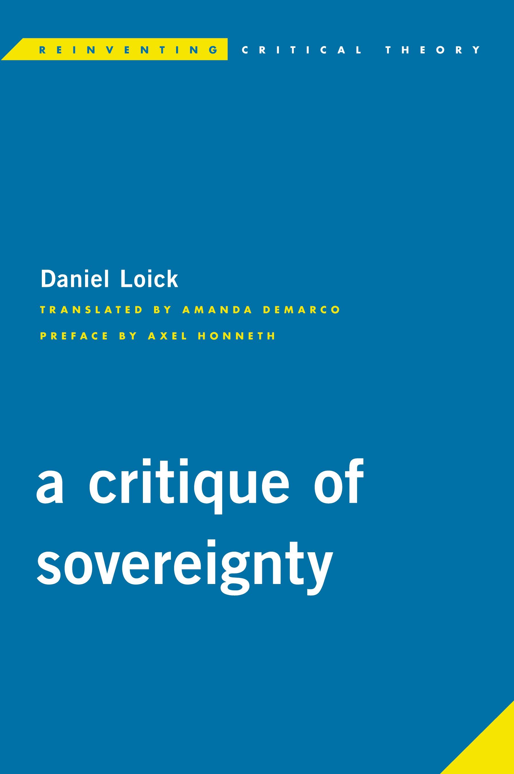 Vorderes Coverbild Critique of Sovereignty