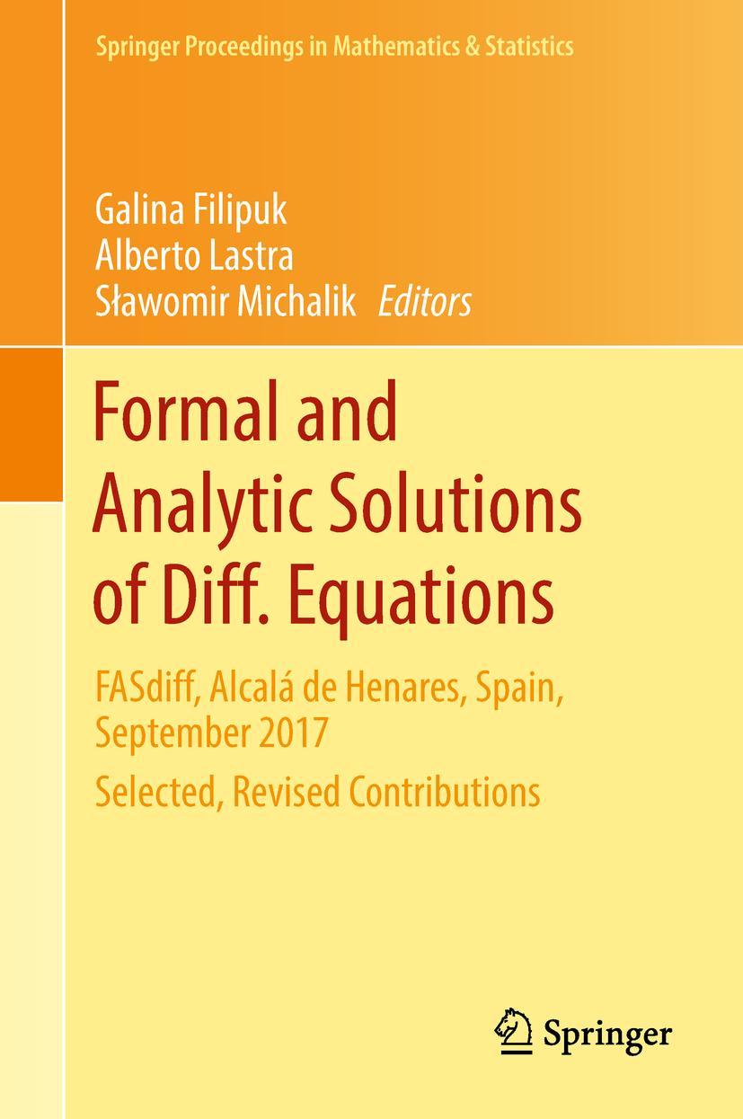 Vorderes Coverbild Formal and Analytic Solutions of Diff. Equations