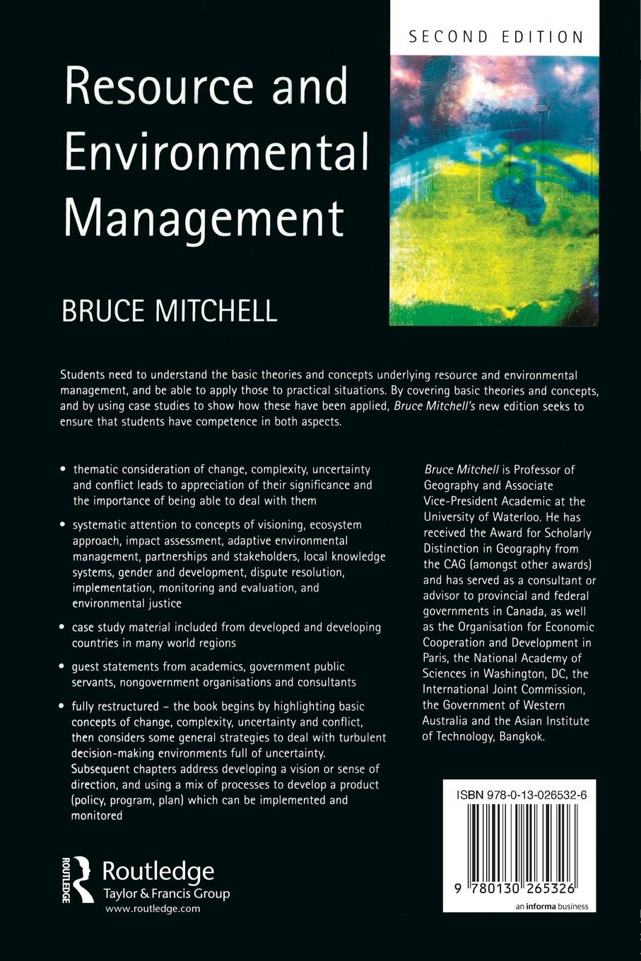 Rückseitencover Resource and Environmental Management