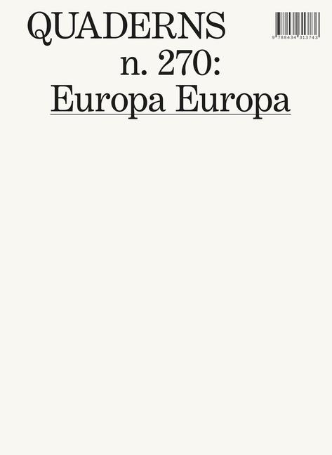 Vorderes Coverbild Europa Europa