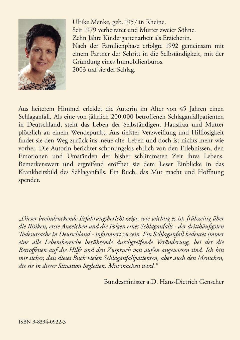 Rückseitencover Der Einschlag mitten ins Leben