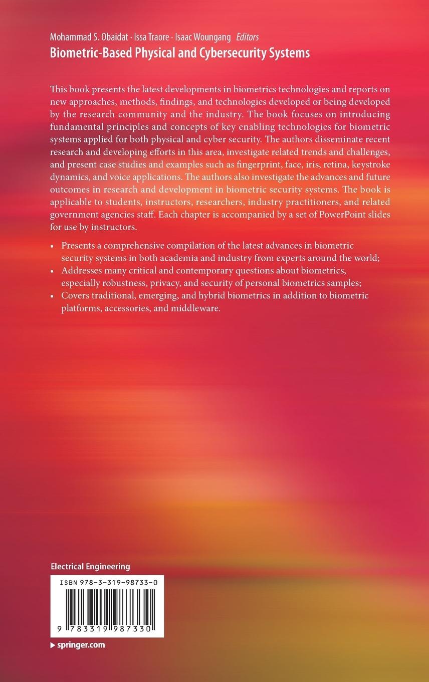 Rückseitencover Biometric-Based Physical and Cybersecurity Systems