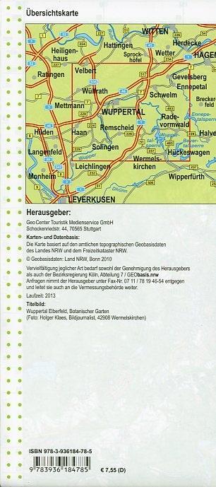 Beispielinhalt (Bild) Nordrhein-Westfalen Wanderkarte 11 Wuppertal und Umgebung 1  : 25 000