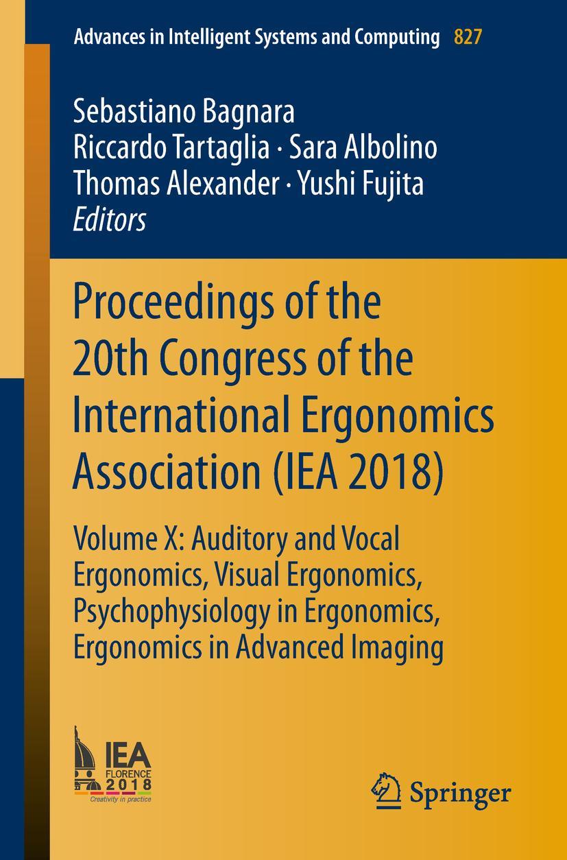Vorderes Coverbild Proceedings of the 20th Congress of the International Ergonomics Association (IEA 2018)