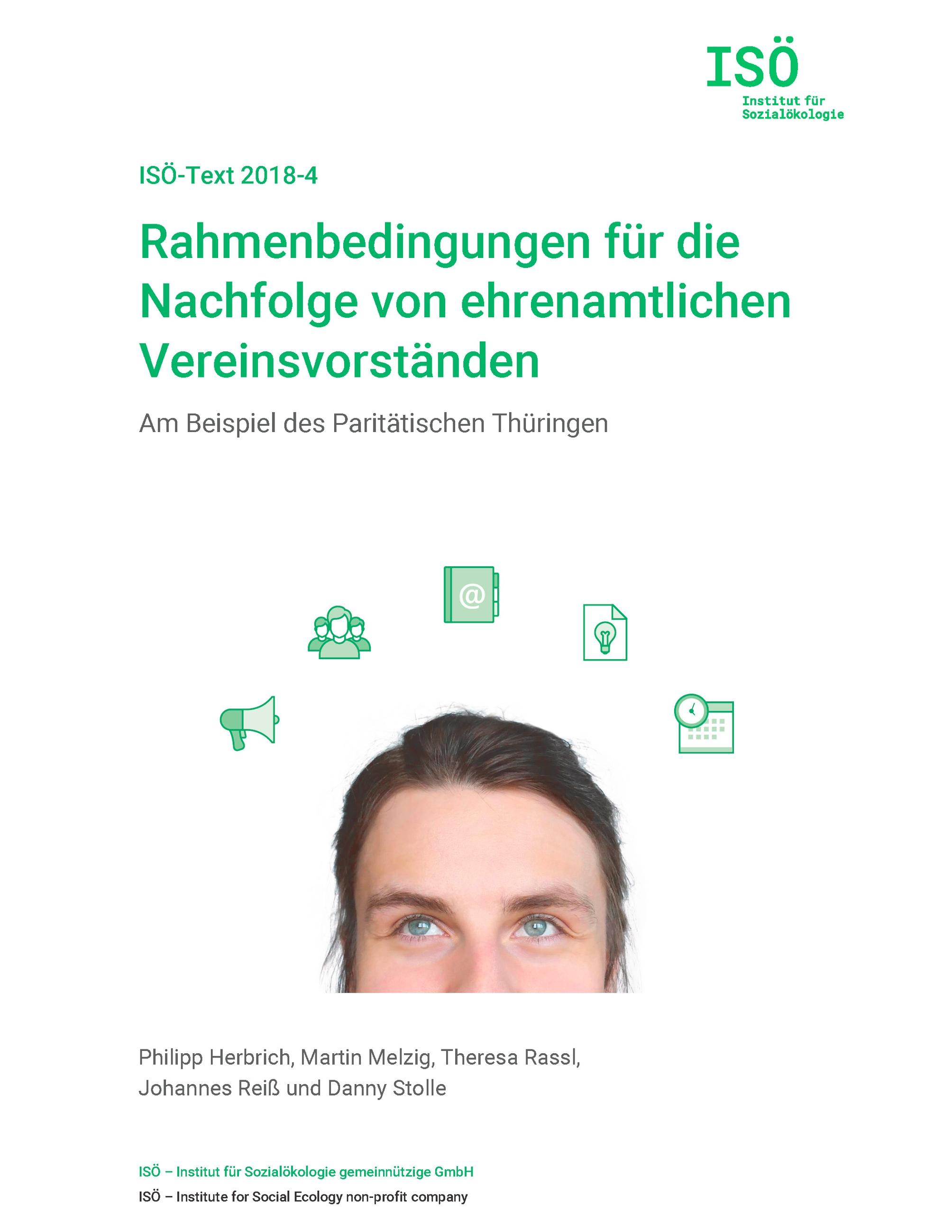 Vorderes Coverbild Rahmenbedingungen für die Nachfolge von ehrenamtlichen Vereinsvorständen