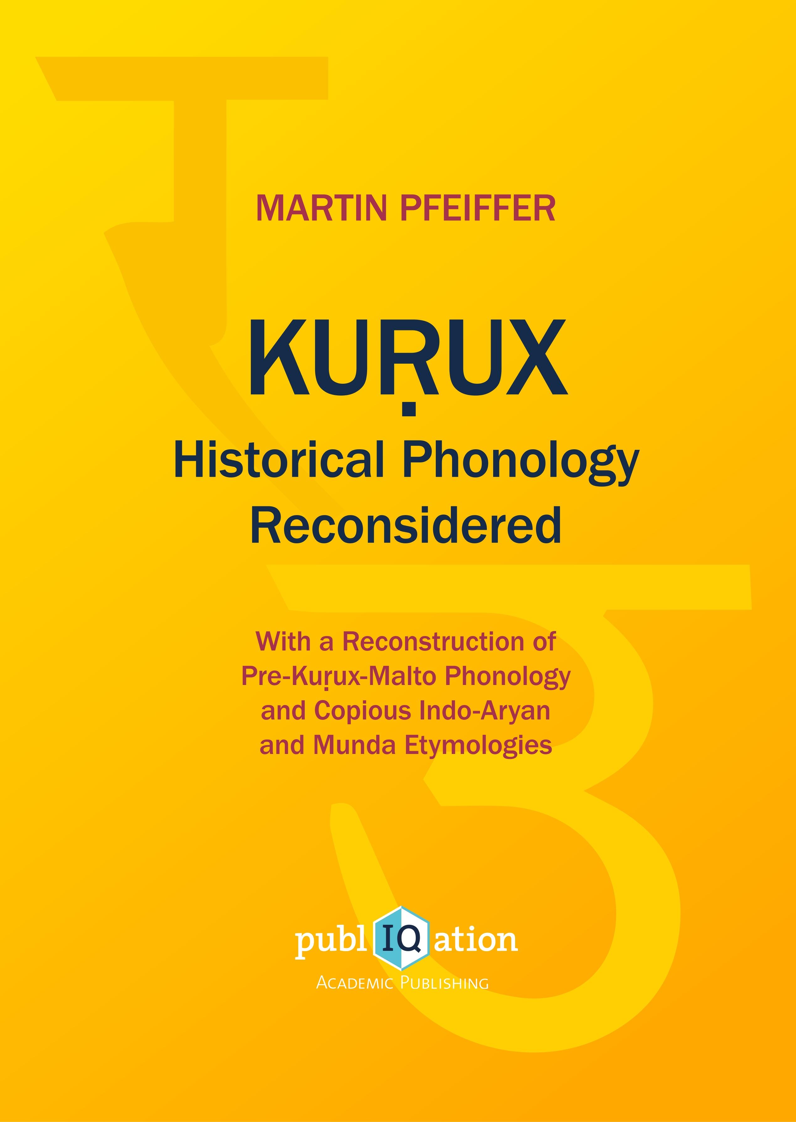 Vorderes Coverbild Kurux Historical Phonology Reconsidered