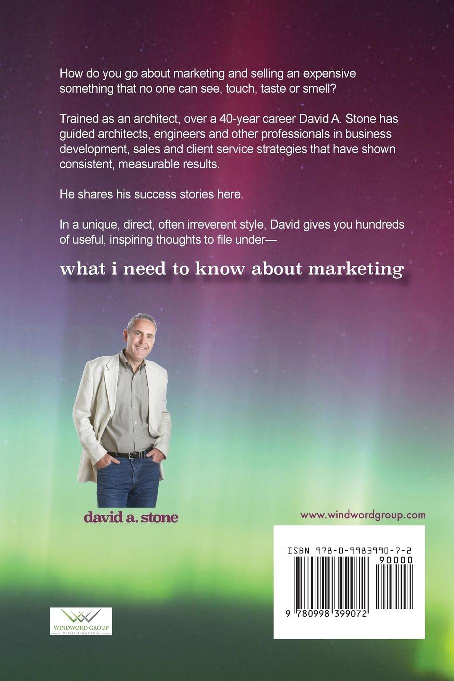 Rückseitencover What I Need to Know About Marketing
