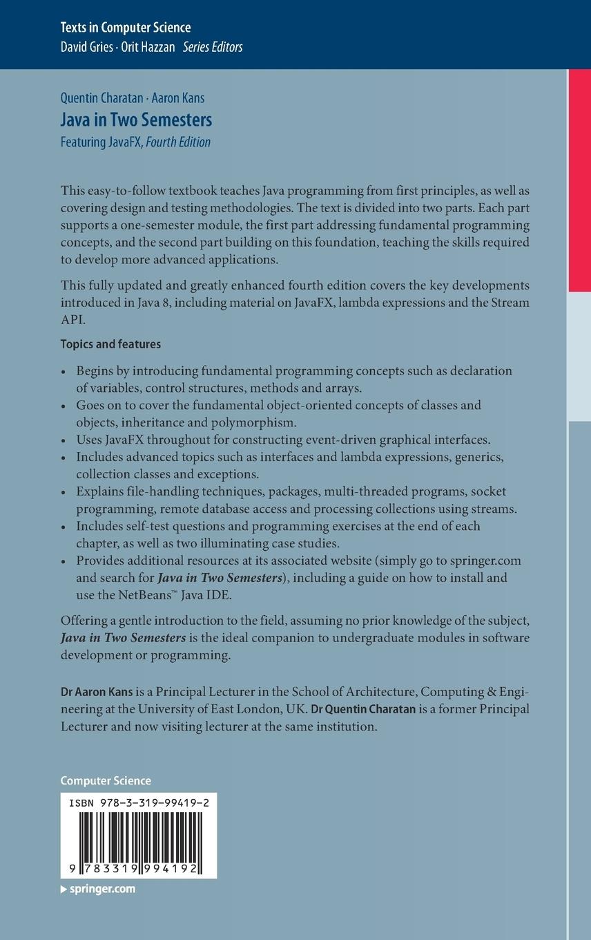 Rückseitencover Java in Two Semesters